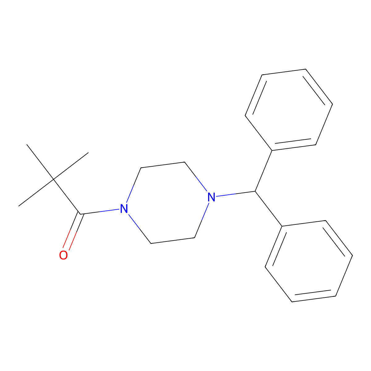 1-(4-Benzhydrylpiperazin-1-yl)-2,2-dimethylpropan-1-one molecular structure, CAS 430458-86-9