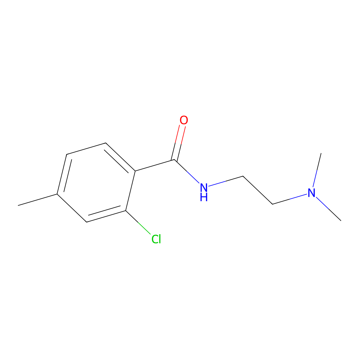 2-chloro-N-[2-(dimethylamino)ethyl]-4-methylbenzamide molecular structure, CAS 430458-99-4