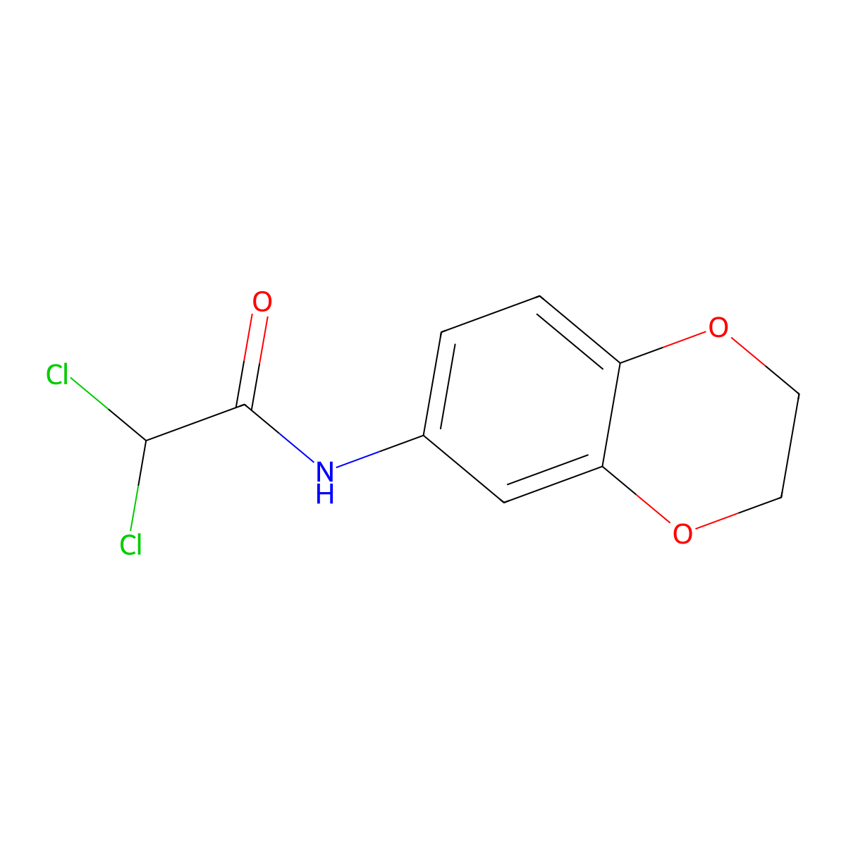 2,2-dichloro-N-(2,3-dihydro-1,4-benzodioxin-6-yl)acetamide molecular structure, CAS 430459-11-3