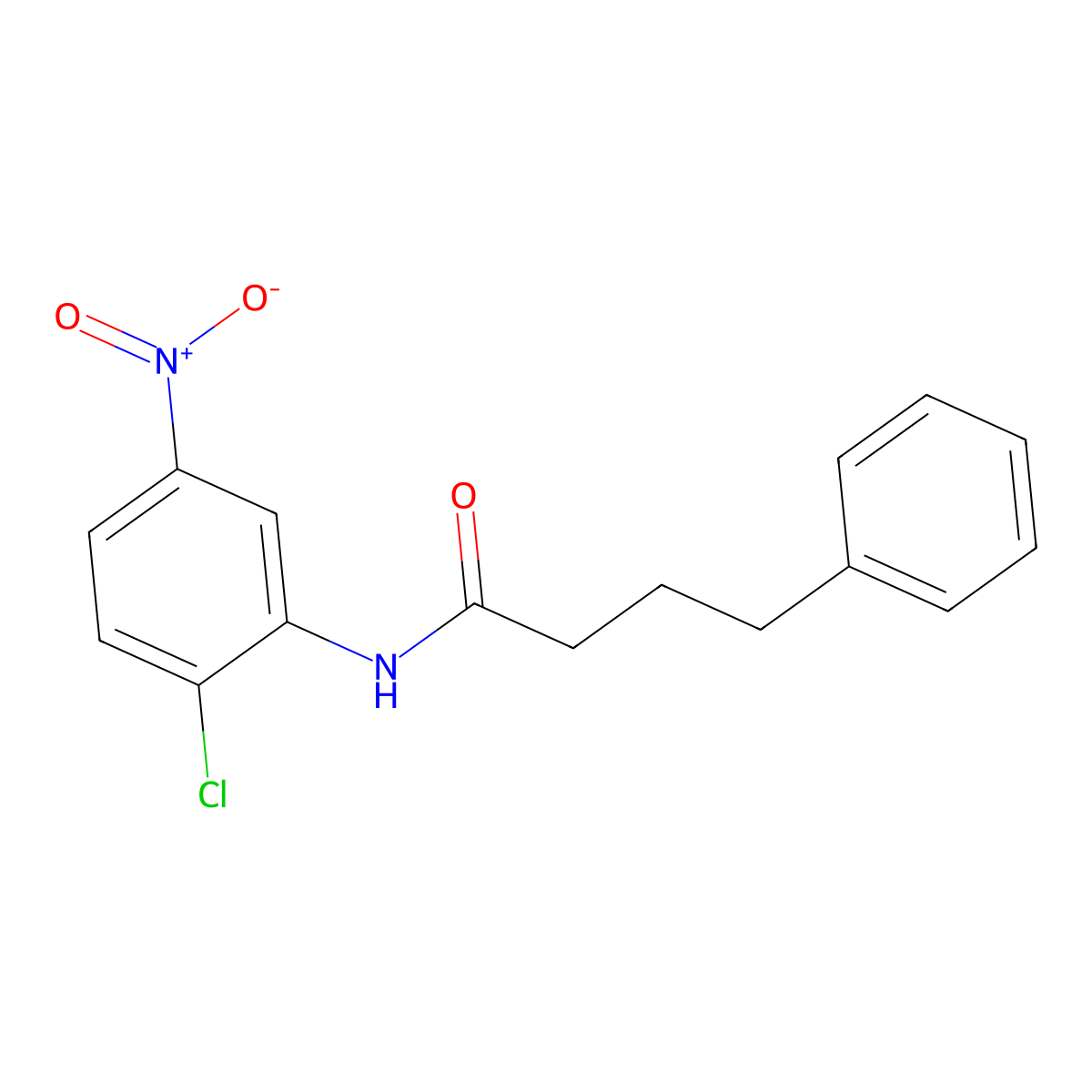 N-(2-chloro-5-nitrophenyl)-4-phenylbutanamide molecular structure, CAS 430459-14-6