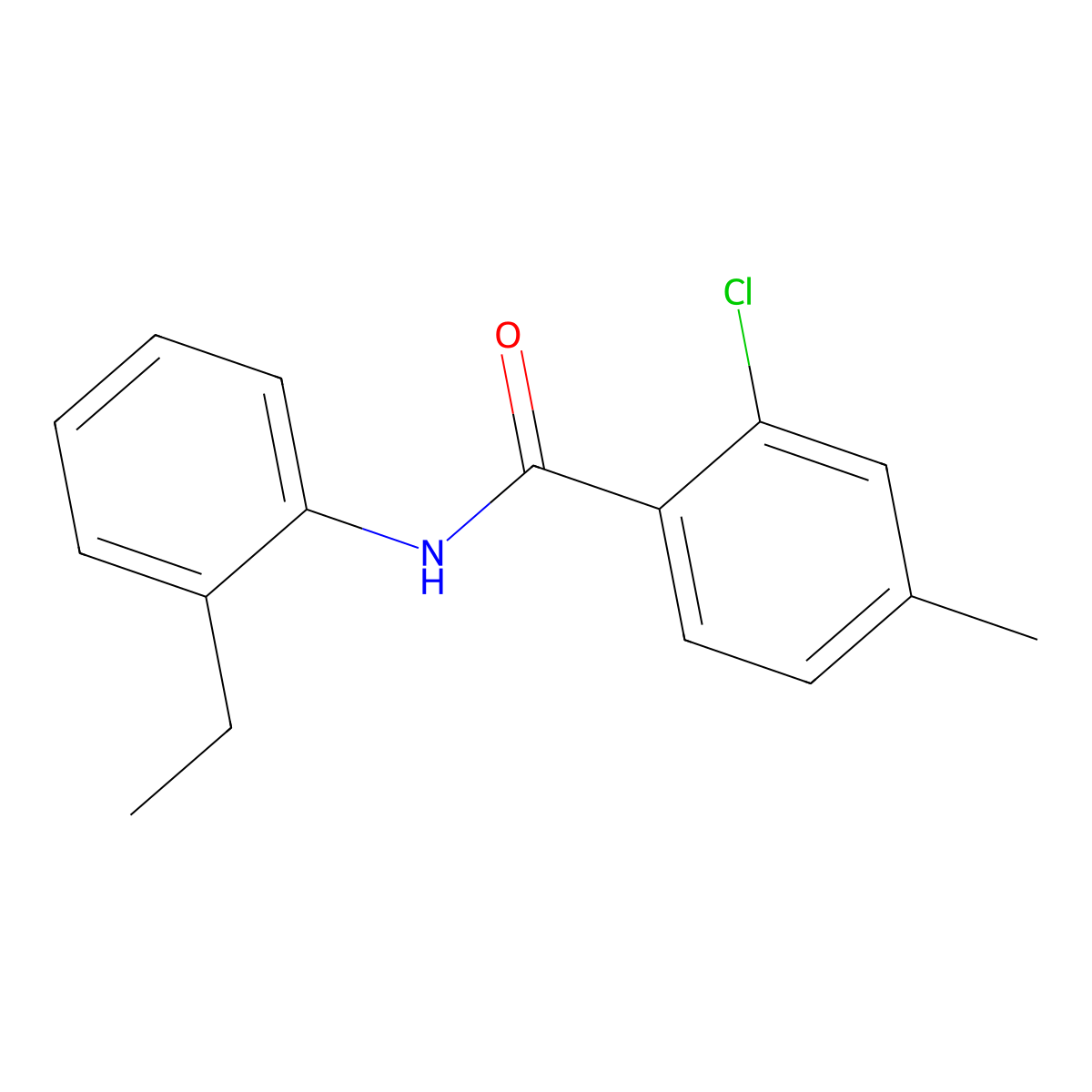 2-chloro-N-(2-ethylphenyl)-4-methylbenzamide molecular structure, CAS 430459-26-0