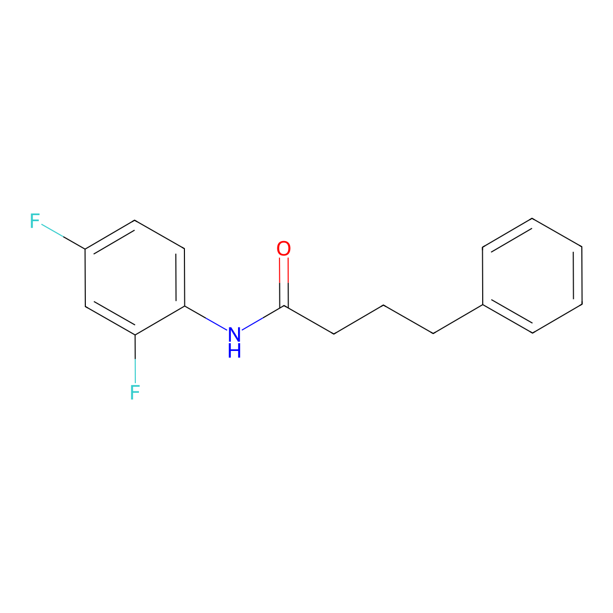 N-(2,4-difluorophenyl)-4-phenylbutanamide molecular structure, CAS 430459-34-0