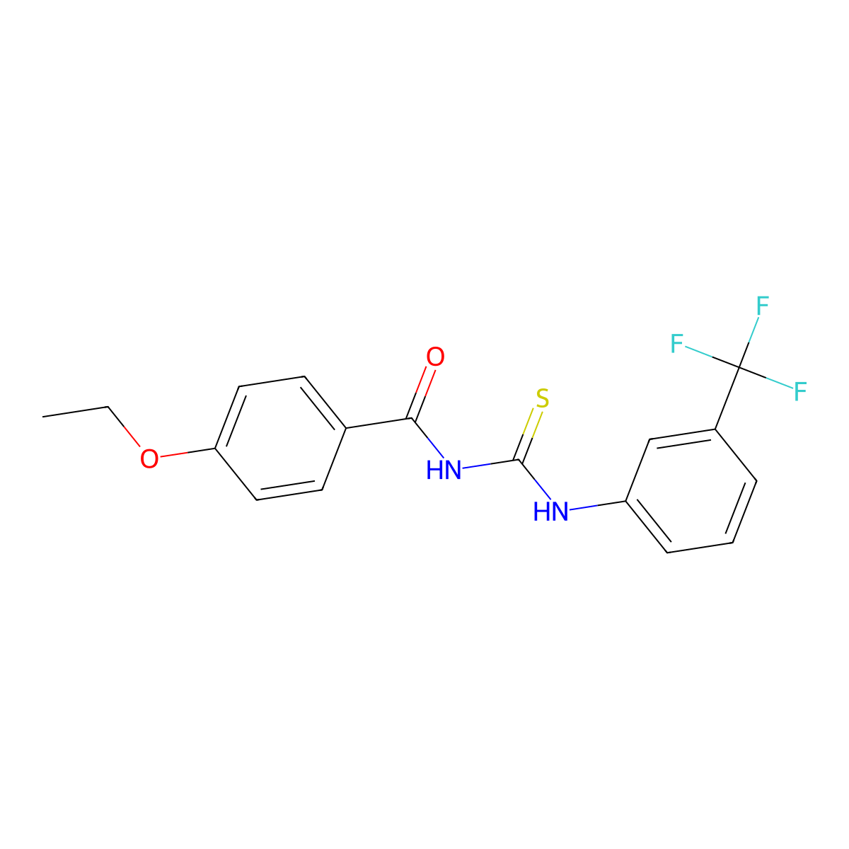 4-ethoxy-N-[[3-(trifluoromethyl)phenyl]carbamothioyl]benzamide molecular structure, CAS 430459-42-0