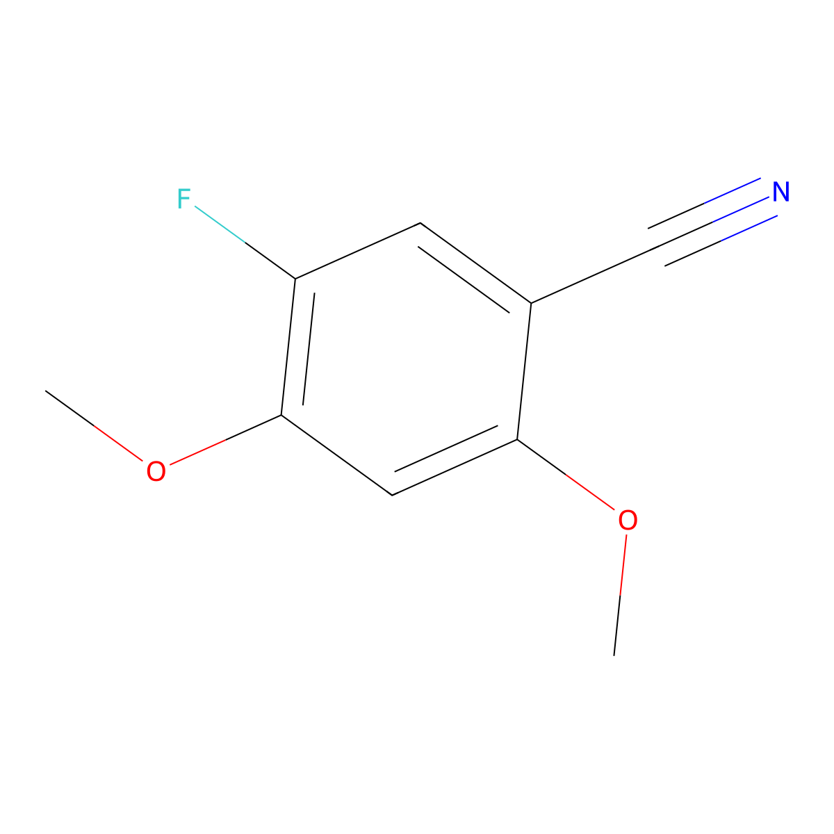 5-Fluoro-2,4-dimethoxybenzonitrile molecular structure, CAS 430459-61-3