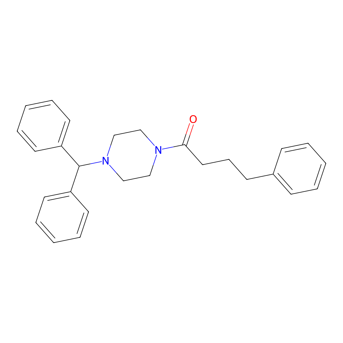1-(4-Benzhydrylpiperazin-1-yl)-4-phenylbutan-1-one molecular structure, CAS 430459-62-4