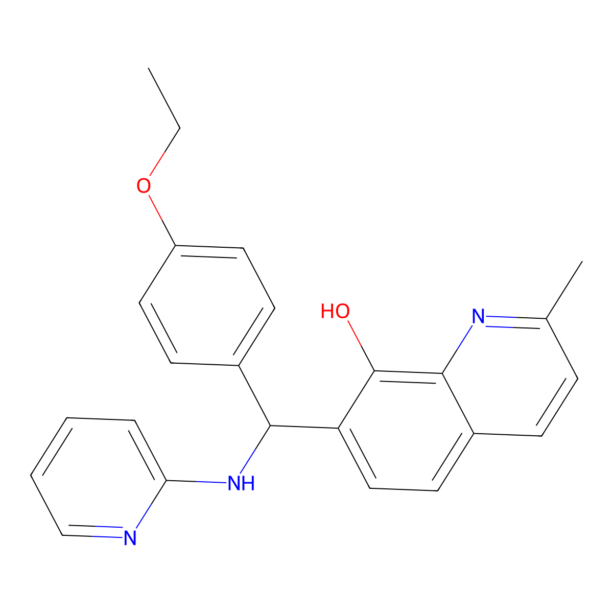 7-[(4-Ethoxyphenyl)-(pyridin-2-ylamino)methyl]-2-methylquinolin-8-ol molecular structure, CAS 430459-95-3