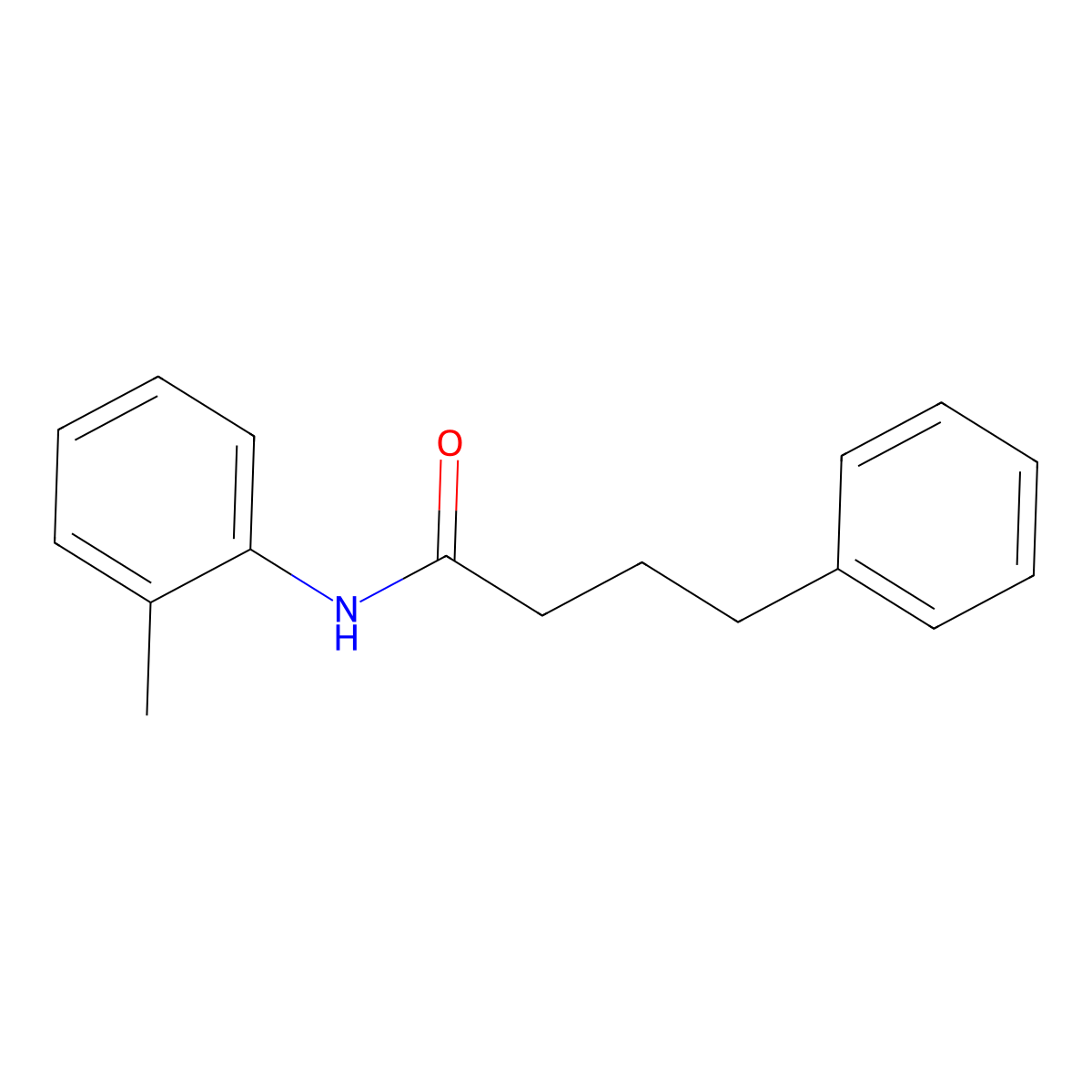 N-(2-methylphenyl)-4-phenylbutanamide molecular structure, CAS 430459-99-7