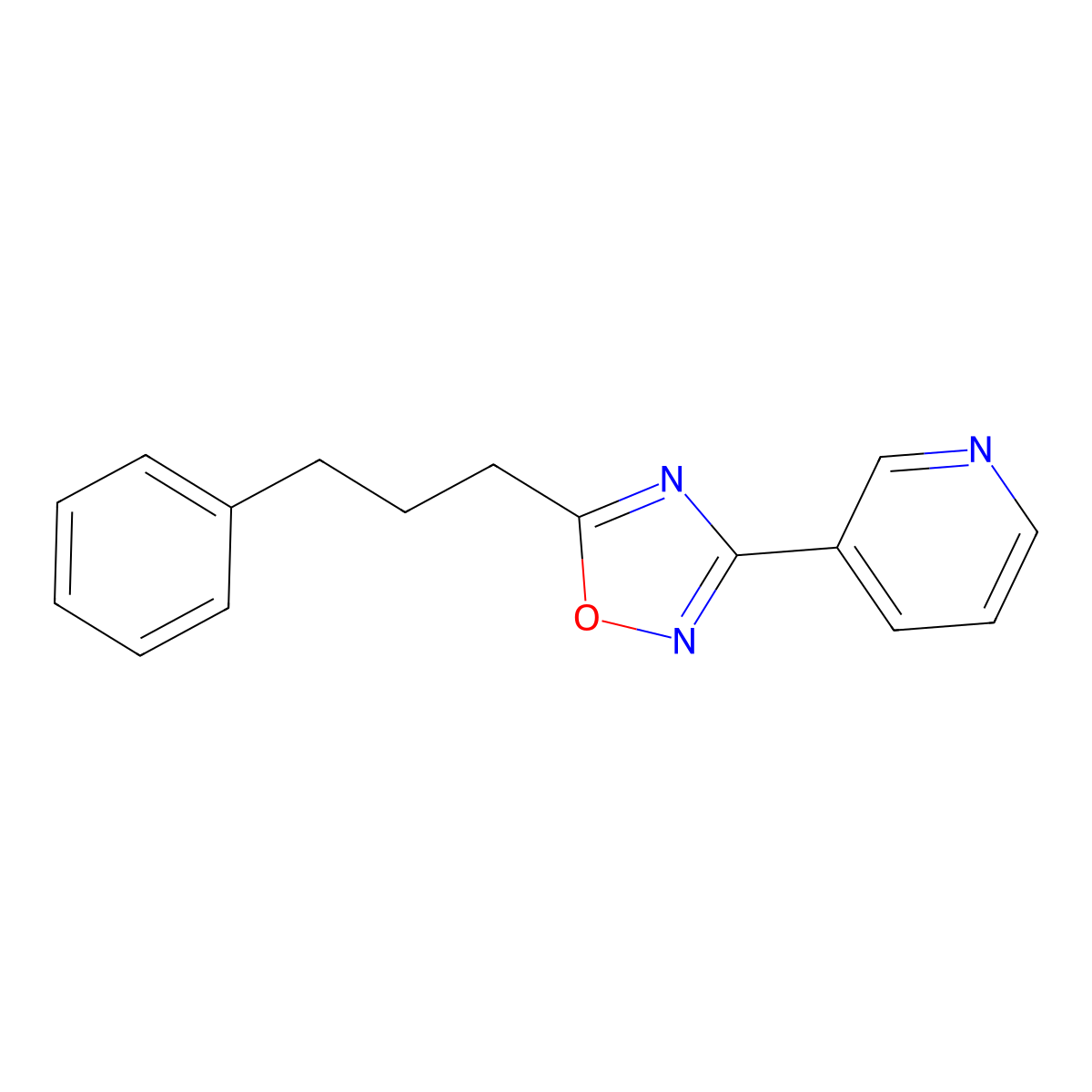 5-(3-Phenylpropyl)-3-pyridin-3-yl-1,2,4-oxadiazole molecular structure, CAS 430460-06-3