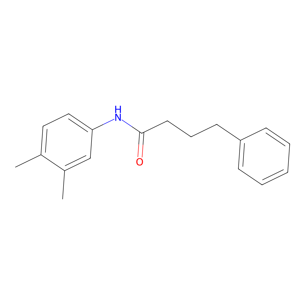 N-(3,4-dimethylphenyl)-4-phenylbutanamide molecular structure, CAS 430460-13-2