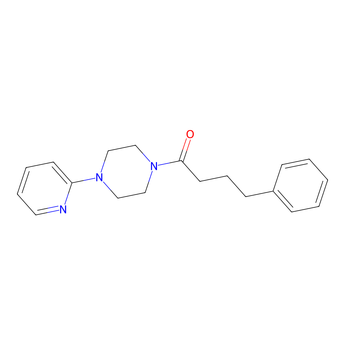4-Phenyl-1-(4-pyridin-2-ylpiperazin-1-yl)butan-1-one molecular structure, CAS 430460-18-7