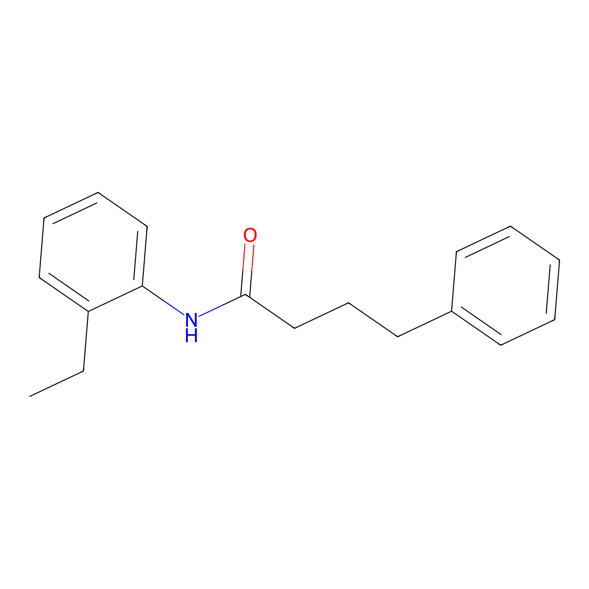 N-(2-ethylphenyl)-4-phenylbutanamide molecular structure, CAS 430460-60-9