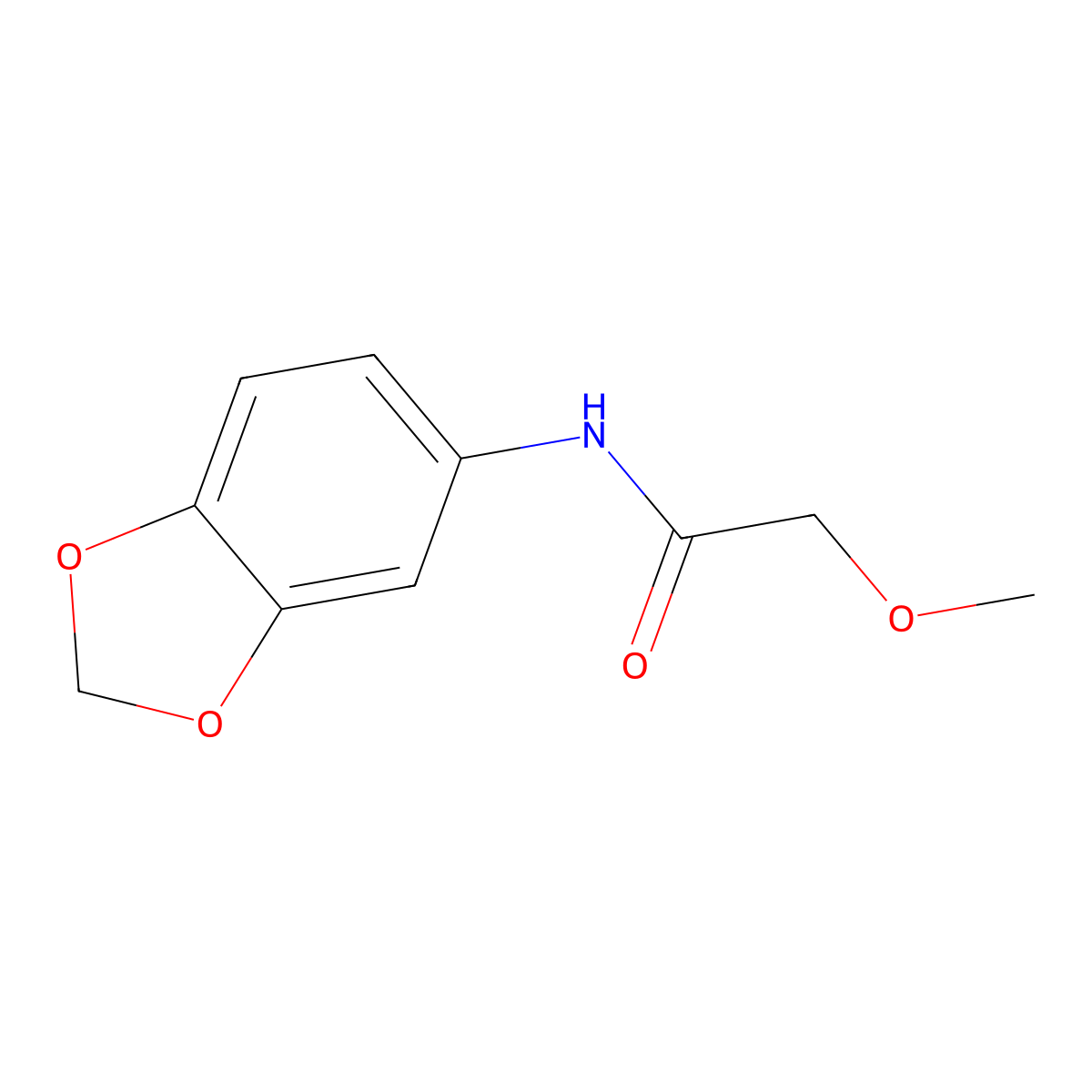 N-(1,3-benzodioxol-5-yl)-2-methoxyacetamide molecular structure, CAS 430460-63-2