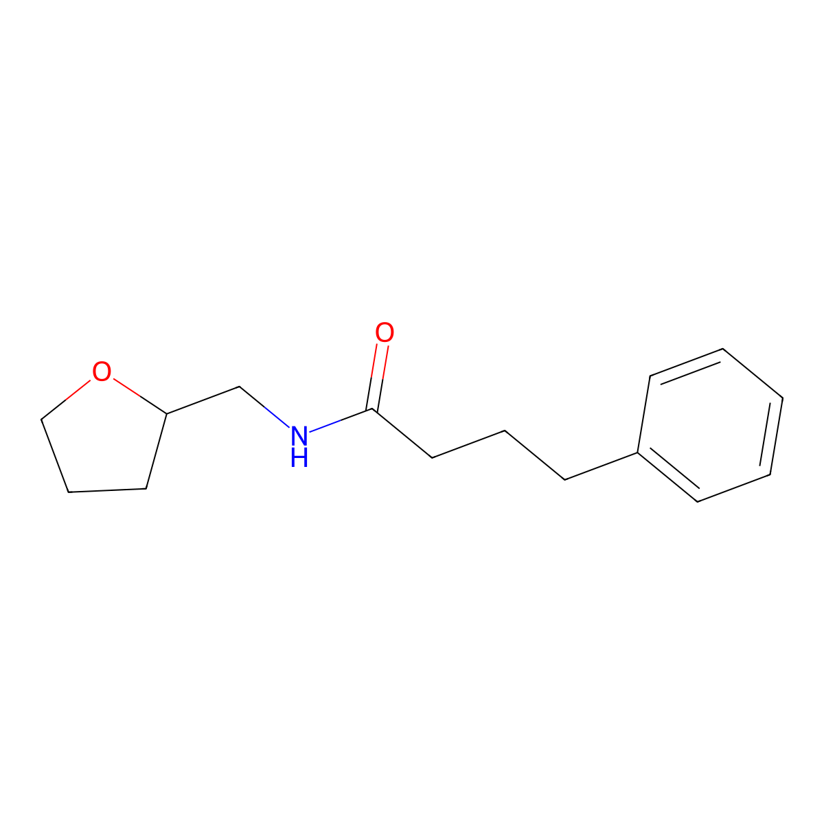 N-(oxolan-2-ylmethyl)-4-phenylbutanamide molecular structure, CAS 430460-84-7