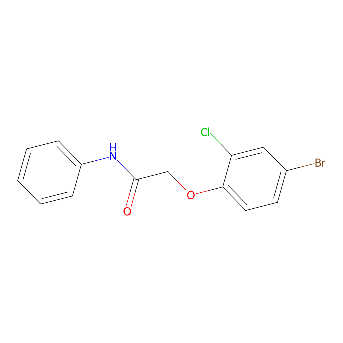 2-(4-bromo-2-chlorophenoxy)-N-phenylacetamide molecular structure, CAS 430461-12-4