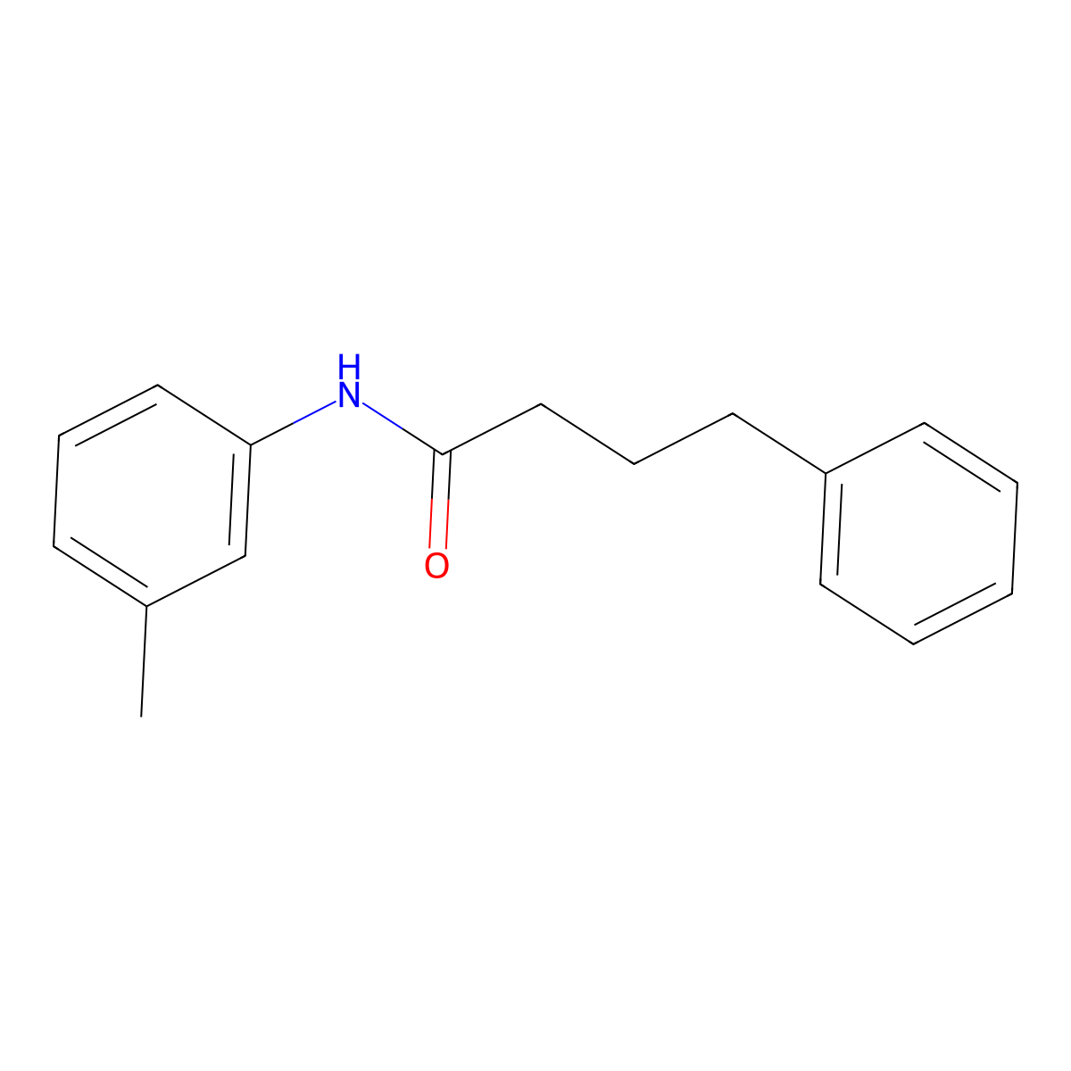 N-(3-methylphenyl)-4-phenylbutanamide molecular structure, CAS 430462-18-3