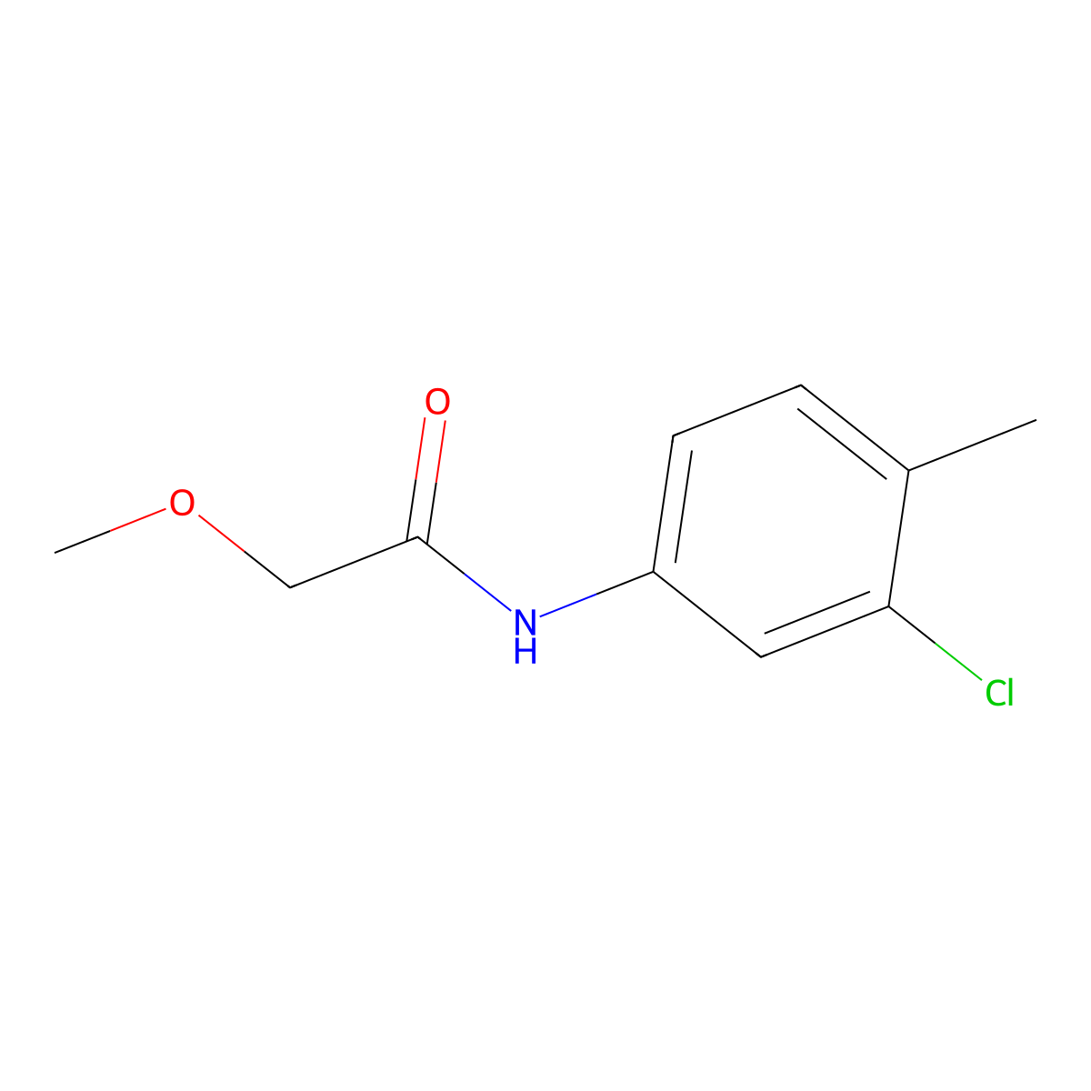 N-(3-chloro-4-methylphenyl)-2-methoxyacetamide molecular structure, CAS 430462-29-6