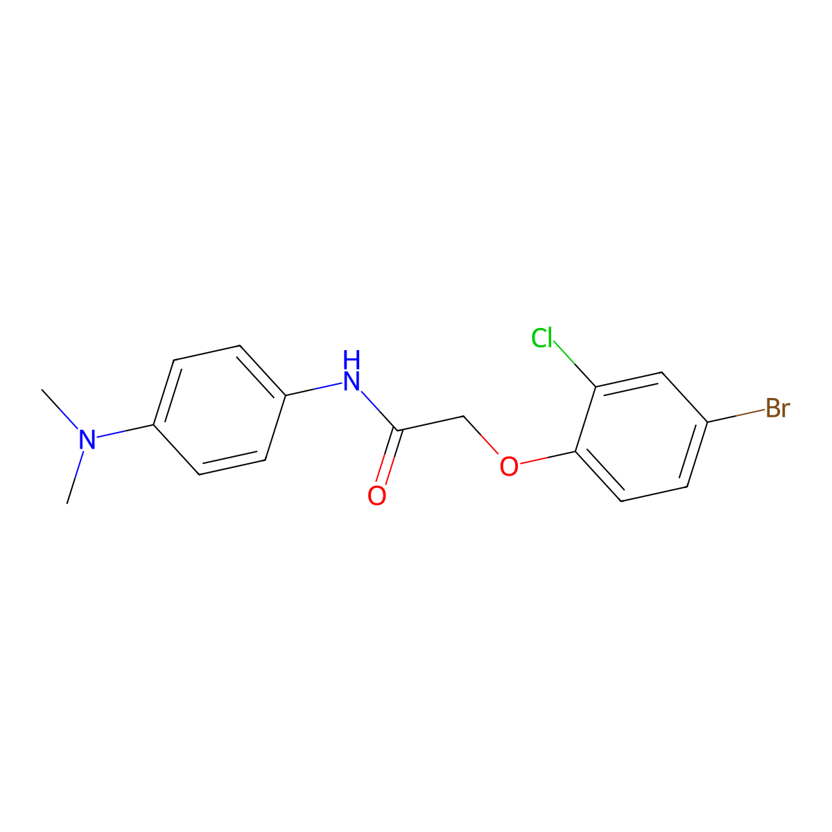 2-(4-Bromo-2-chlorophenoxy)-N-[4-(dimethylamino)phenyl]acetamide molecular structure, CAS 430462-60-5