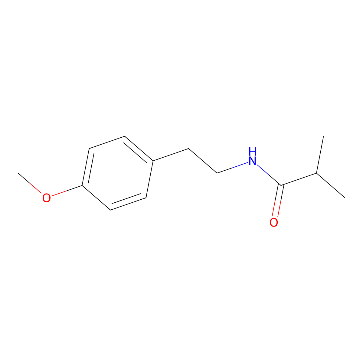 N-[2-(4-methoxyphenyl)ethyl]-2-methylpropanamide molecular structure, CAS 430462-73-0