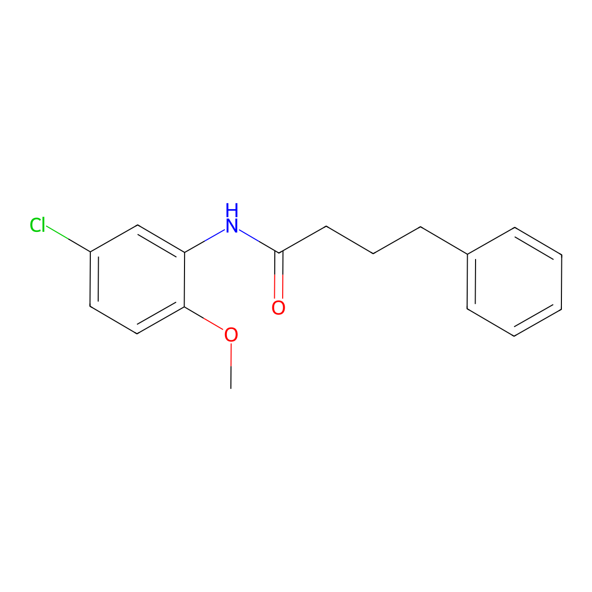 N-(5-chloro-2-methoxyphenyl)-4-phenylbutanamide molecular structure, CAS 430462-92-3