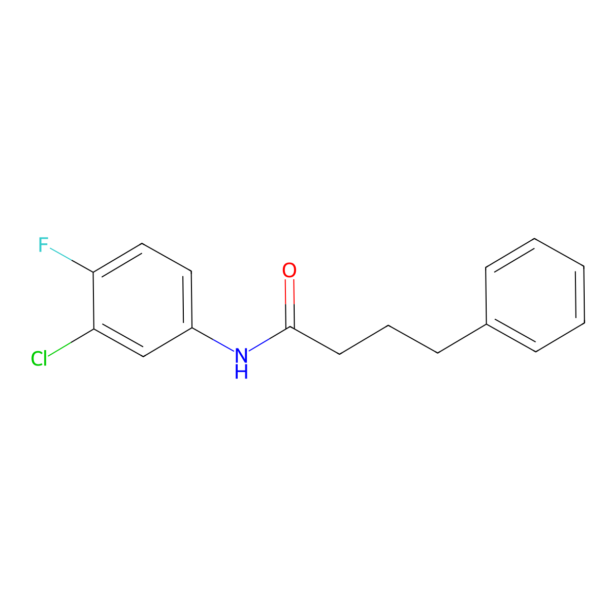 N-(3-chloro-4-fluorophenyl)-4-phenylbutanamide molecular structure, CAS 430462-95-6