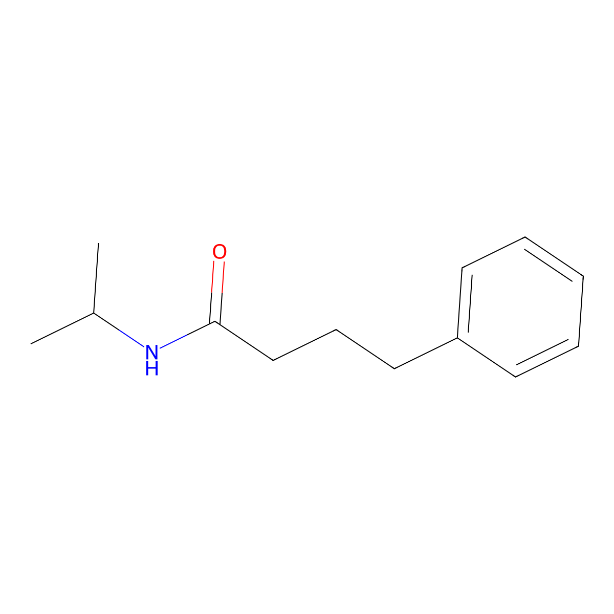 4-phenyl-N-(propan-2-yl)butanamide molecular structure, CAS 430463-54-0
