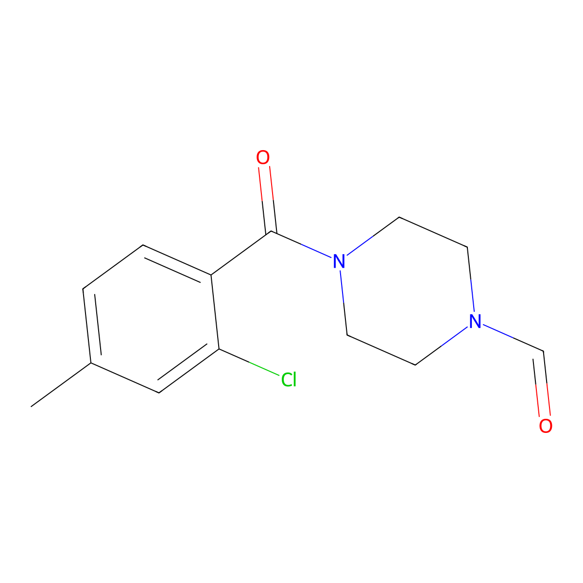 4-(2-Chloro-4-methylbenzoyl)piperazine-1-carbaldehyde molecular structure, CAS 430463-55-1