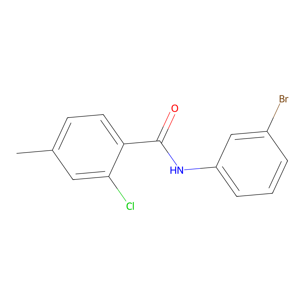 N-(3-bromophenyl)-2-chloro-4-methylbenzamide molecular structure, CAS 430463-67-5