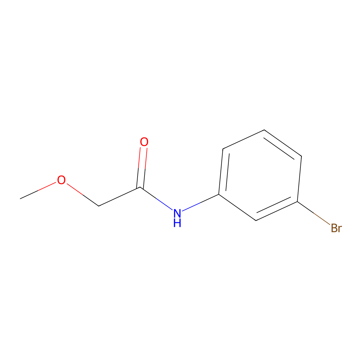 N-(3-bromophenyl)-2-methoxyacetamide molecular structure, CAS 430463-83-5