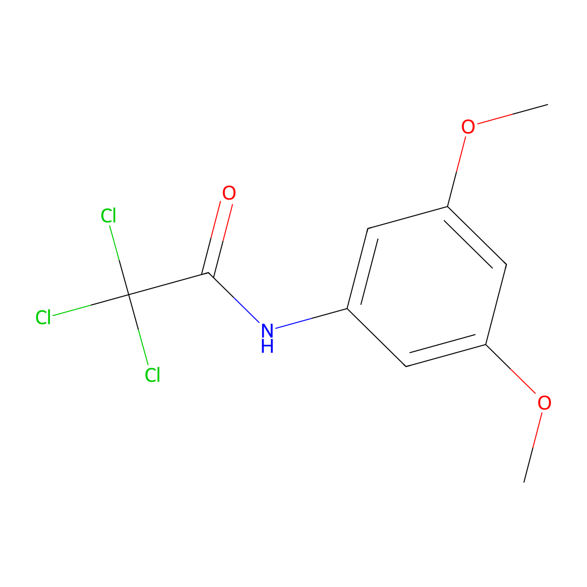 2,2,2-trichloro-N-(3,5-dimethoxyphenyl)acetamide molecular structure, CAS 430464-05-4