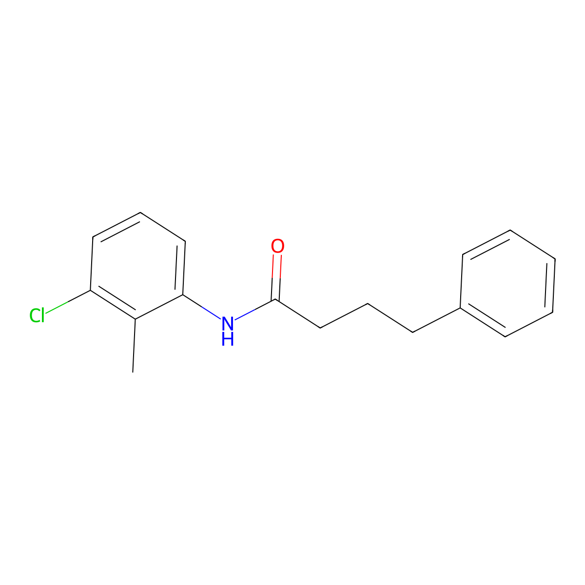 N-(3-chloro-2-methylphenyl)-4-phenylbutanamide molecular structure, CAS 430464-38-3