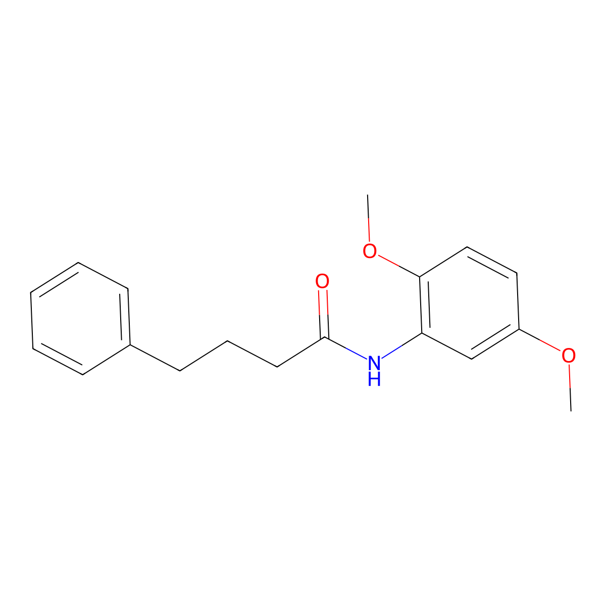 N-(2,5-dimethoxyphenyl)-4-phenylbutanamide molecular structure, CAS 430464-82-7