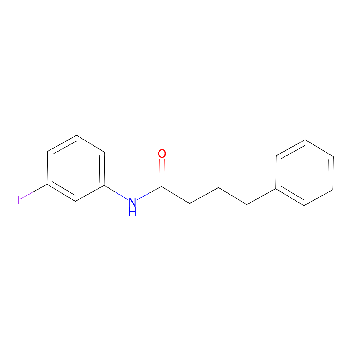 N-(3-iodophenyl)-4-phenylbutanamide molecular structure, CAS 430465-14-8