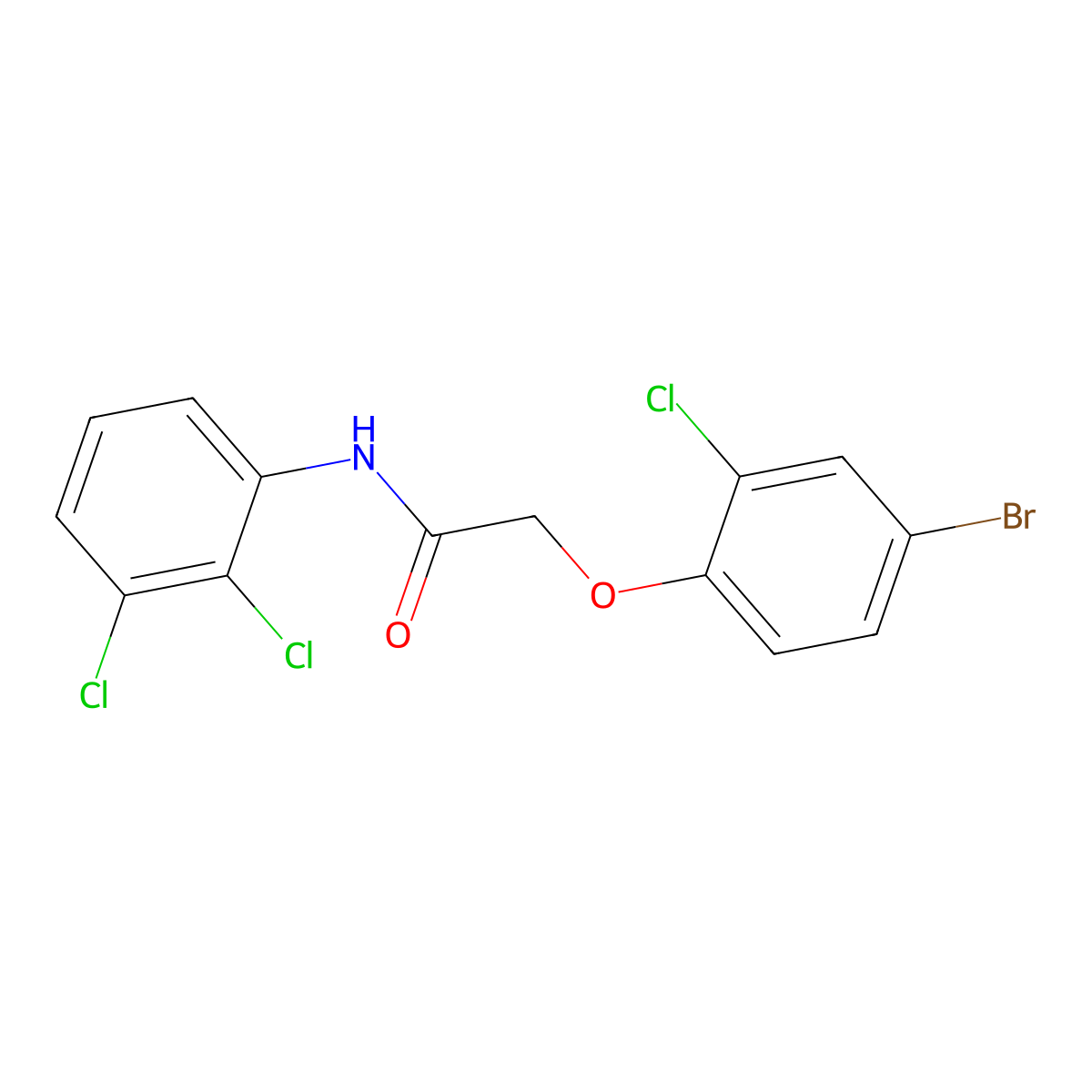 2-(4-bromo-2-chlorophenoxy)-N-(2,3-dichlorophenyl)acetamide molecular structure, CAS 430465-49-9