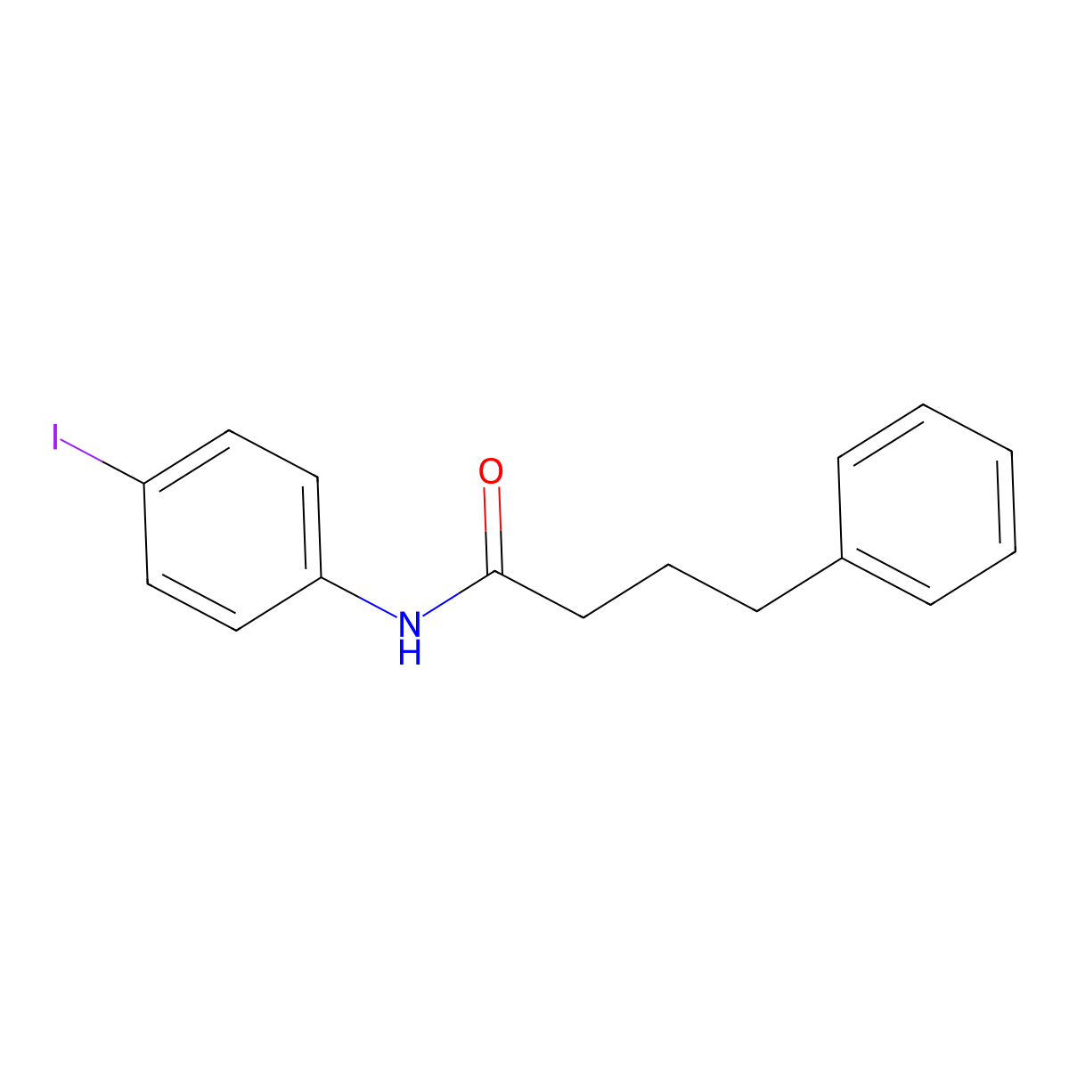 N-(4-iodophenyl)-4-phenylbutanamide molecular structure, CAS 430467-49-5