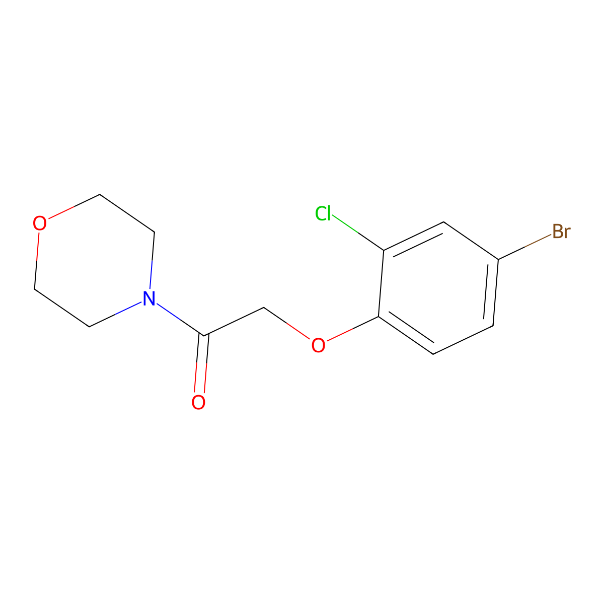2-(4-Bromo-2-chlorophenoxy)-1-morpholin-4-ylethanone molecular structure, CAS 430467-74-6