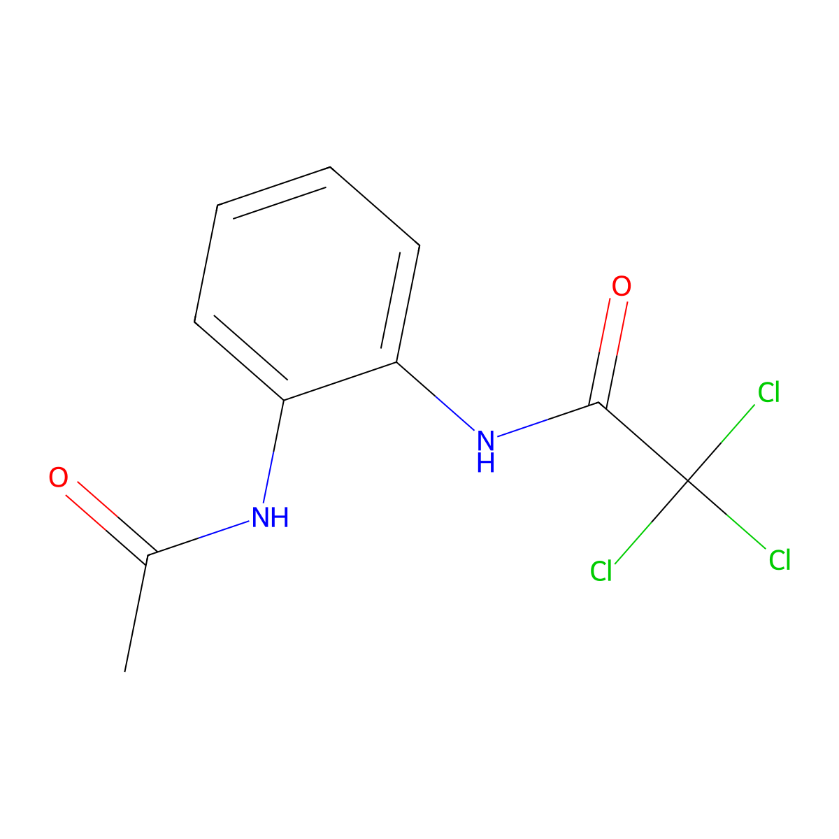 N-(2-acetamidophenyl)-2,2,2-trichloroacetamide molecular structure, CAS 430467-79-1