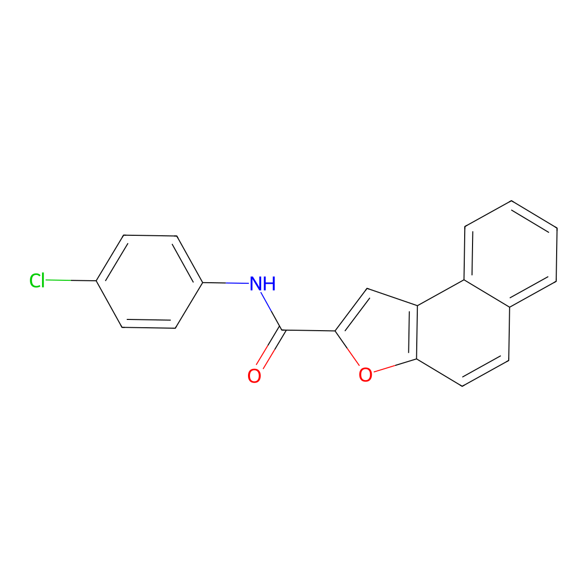 N-(4-chlorophenyl)naphtho[2,1-b]furan-2-carboxamide molecular structure, CAS 430468-41-0