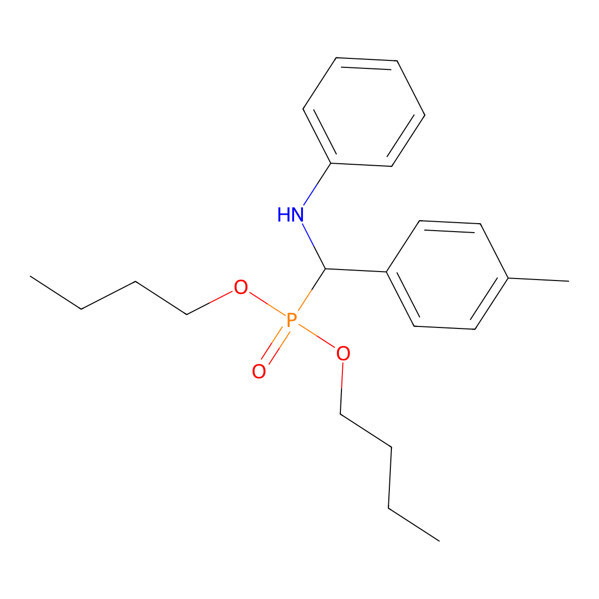 N-[dibutoxyphosphoryl-(4-methylphenyl)methyl]aniline molecular structure, CAS 430468-44-3