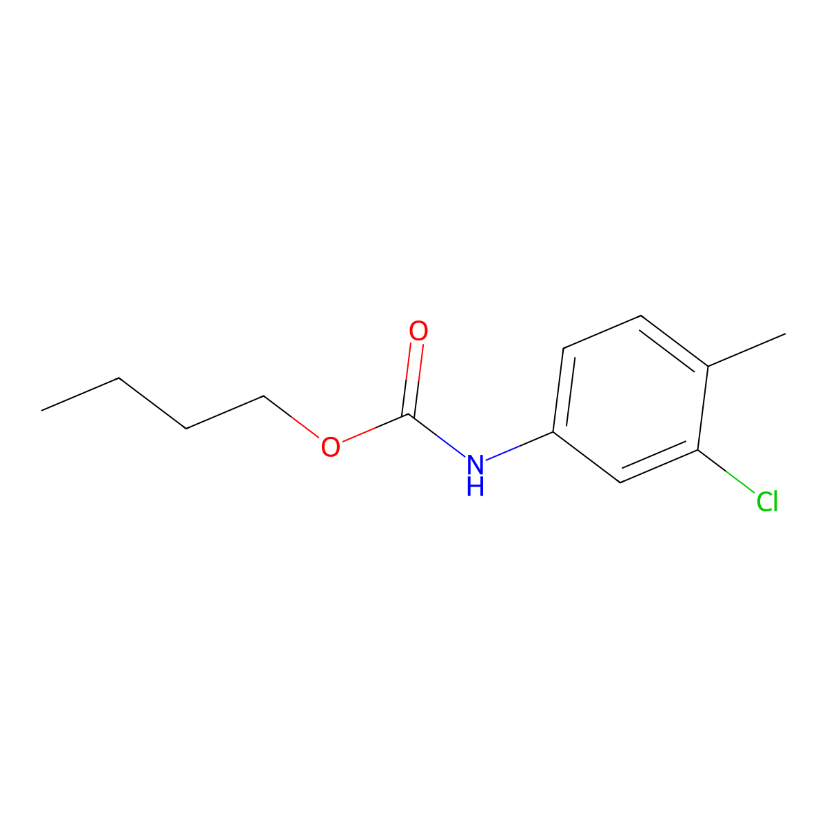 Butyl (3-chloro-4-methylphenyl)carbamate molecular structure, CAS 430468-66-9