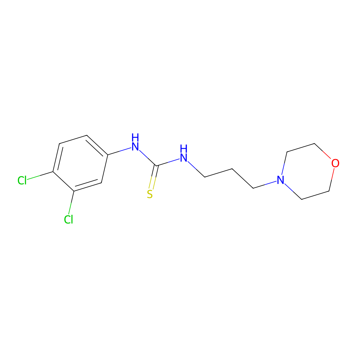 1-(3,4-Dichlorophenyl)-3-[3-(morpholin-4-yl)propyl]thiourea molecular structure, CAS 430468-89-6