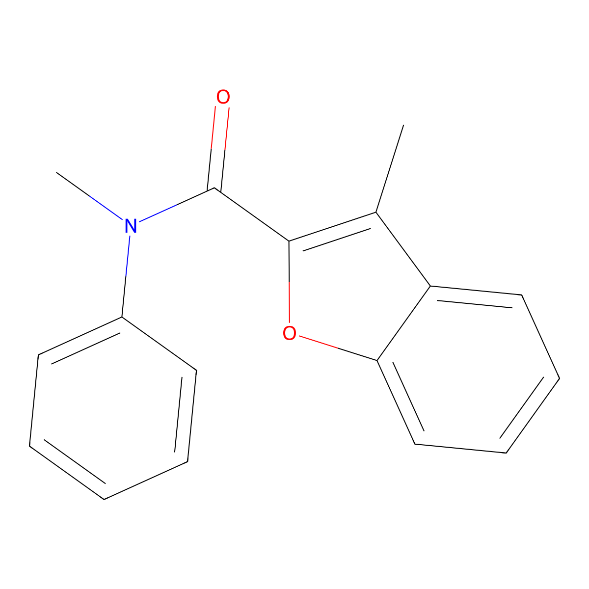 N,3-dimethyl-N-phenyl-1-benzofuran-2-carboxamide molecular structure, CAS 430469-67-3