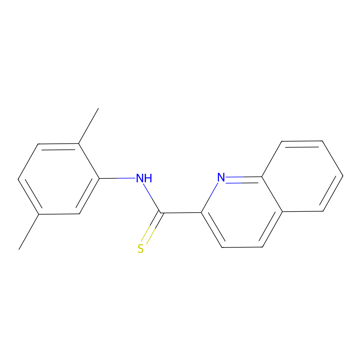 N-(2,5-dimethylphenyl)quinoline-2-carbothioamide molecular structure, CAS 430469-78-6