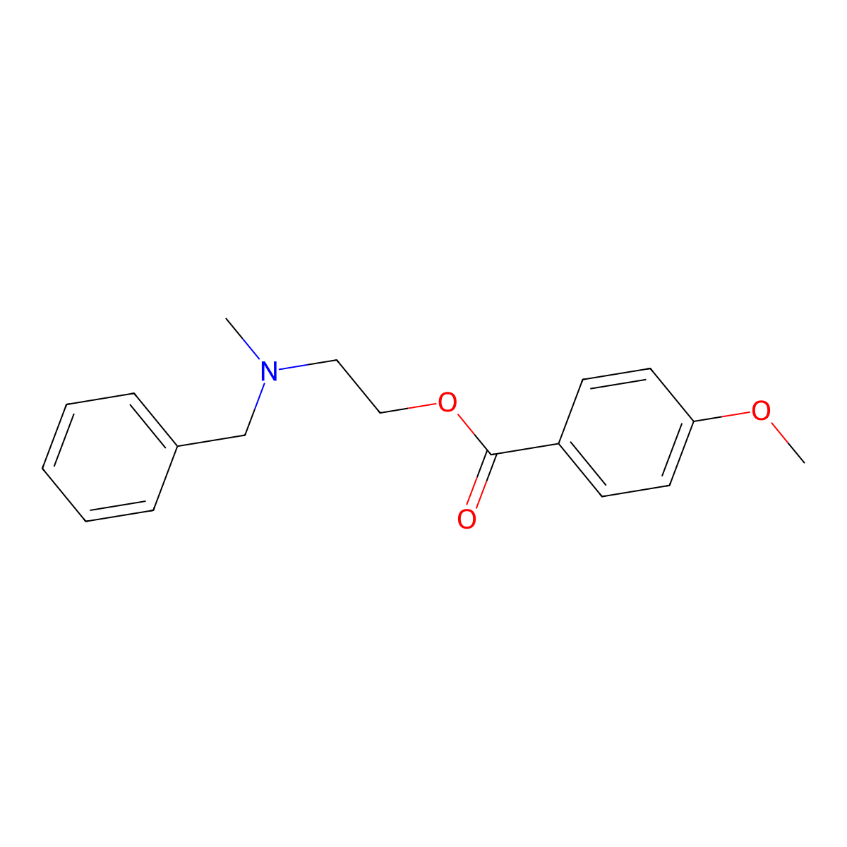 2-[Benzyl(methyl)amino]ethyl 4-methoxybenzoate molecular structure, CAS 430470-13-6