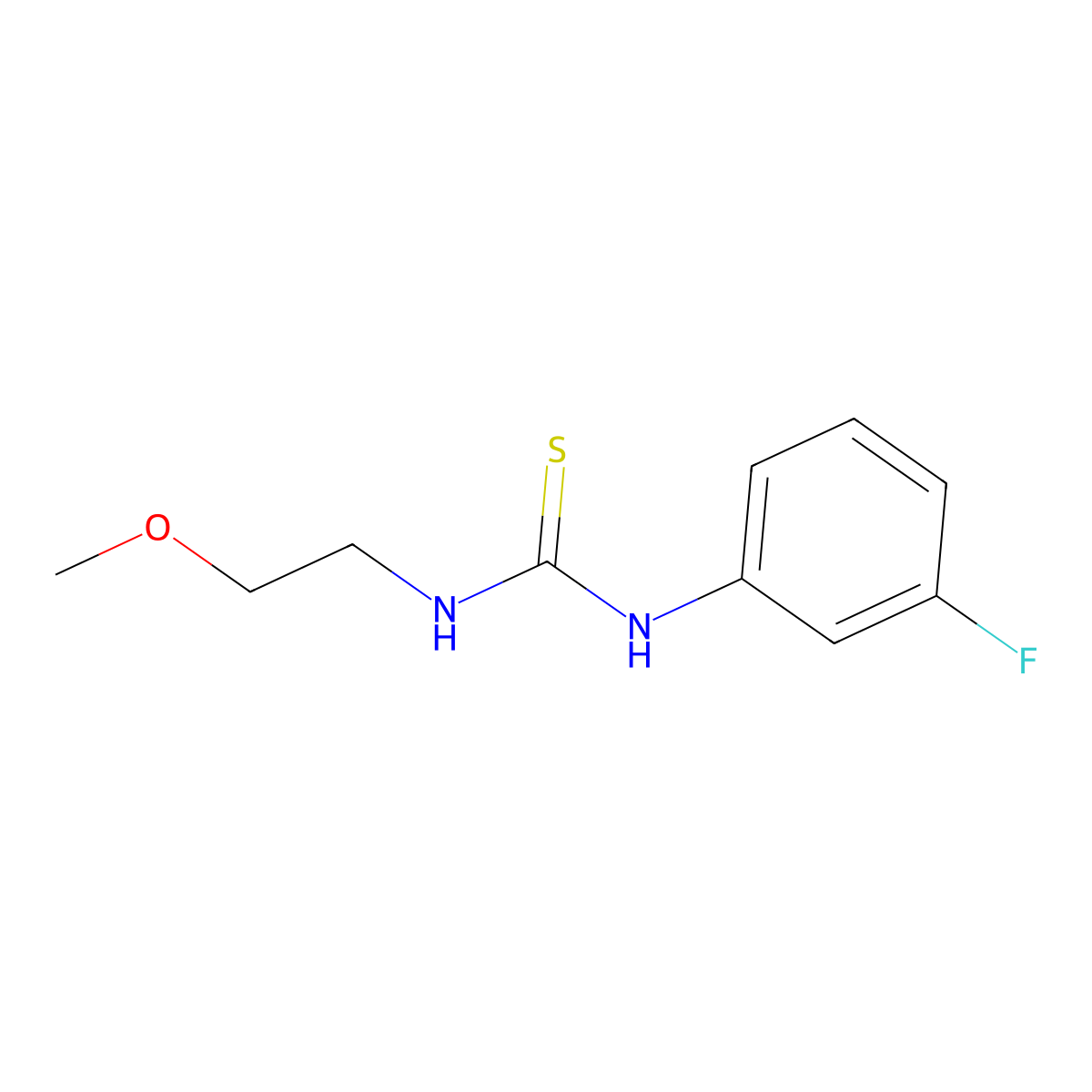1-(3-Fluorophenyl)-3-(2-methoxyethyl)thiourea molecular structure, CAS 430470-24-9