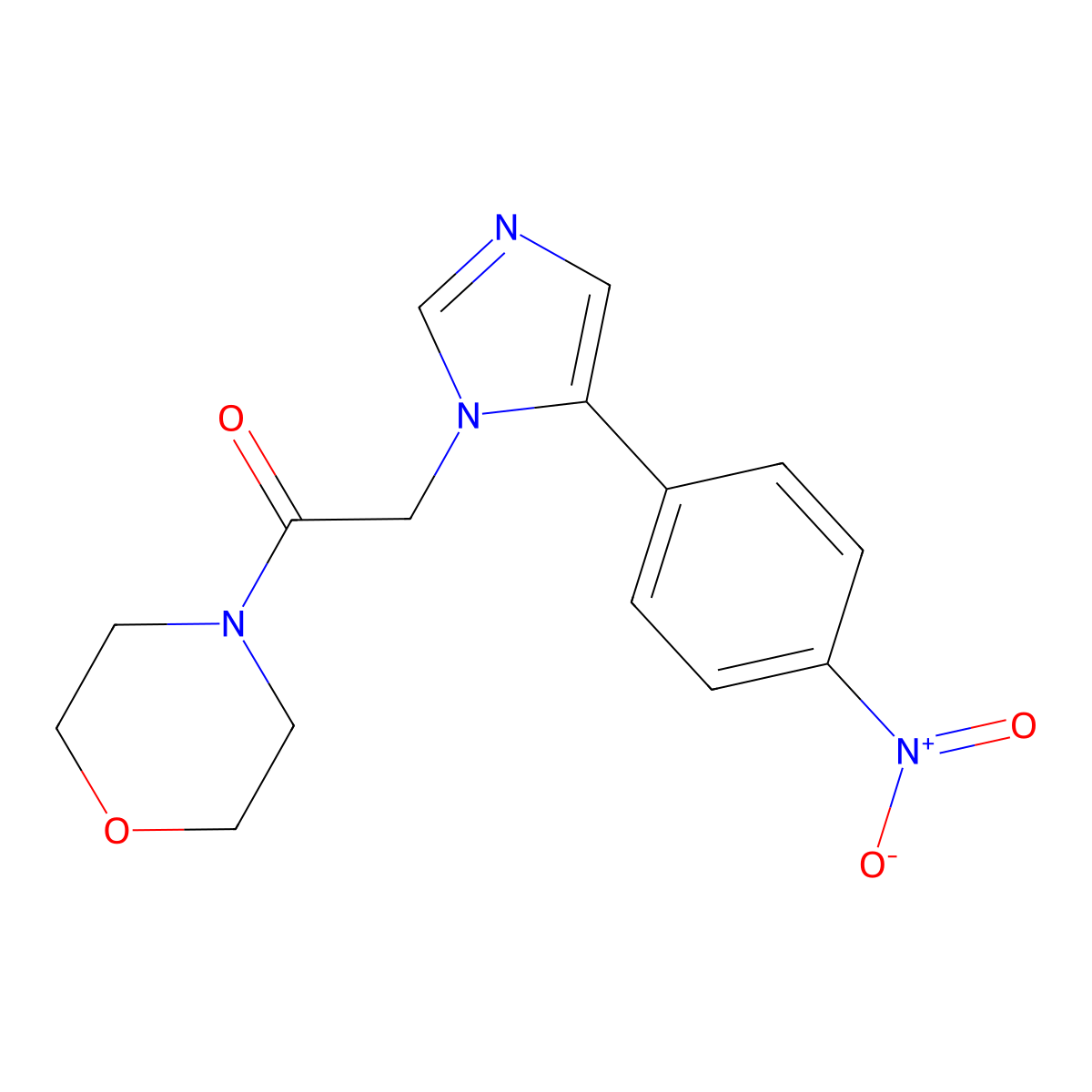 1-Morpholin-4-yl-2-[5-(4-nitrophenyl)imidazol-1-yl]ethanone molecular structure, CAS 430470-30-7