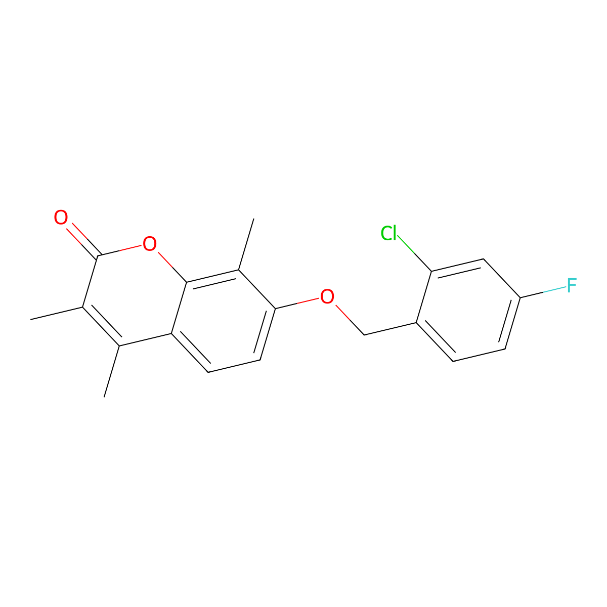 7-[(2-chloro-4-fluorobenzyl)oxy]-3,4,8-trimethyl-2H-chromen-2-one molecular structure, CAS 430470-61-4