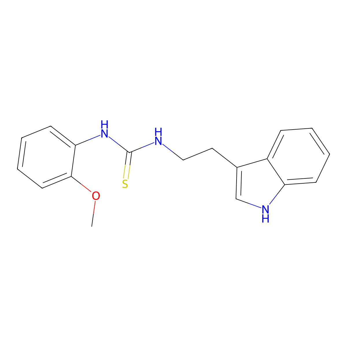 1-[2-(1H-indol-3-yl)ethyl]-3-(2-methoxyphenyl)thiourea molecular structure, CAS 430470-75-0