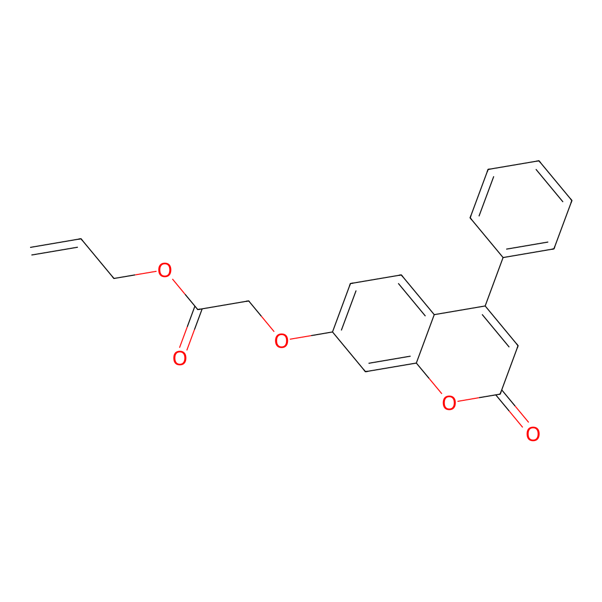 Prop-2-enyl 2-(2-oxo-4-phenylchromen-7-yl)oxyacetate molecular structure, CAS 430470-86-3