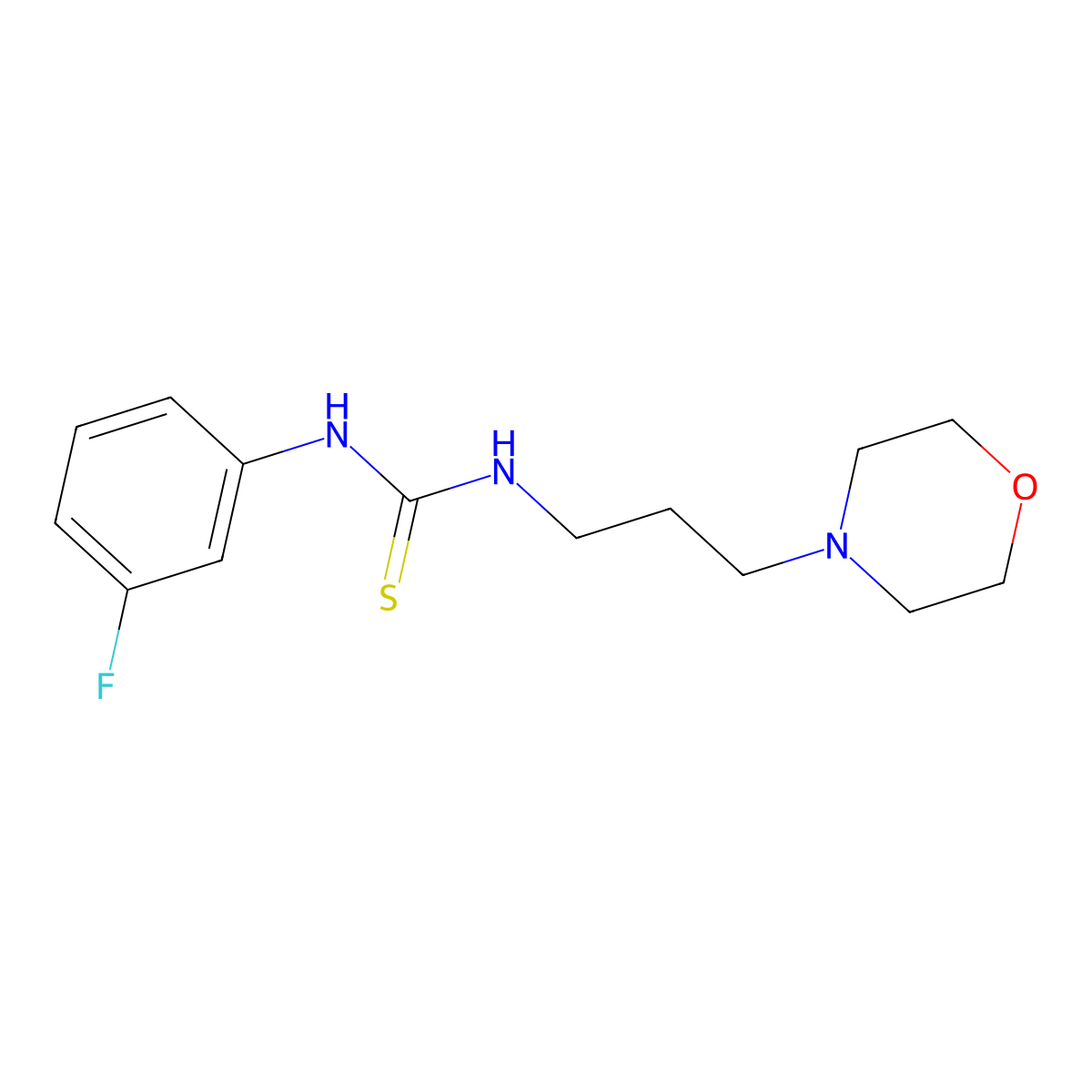 1-(3-Fluorophenyl)-3-[3-(morpholin-4-yl)propyl]thiourea molecular structure, CAS 430471-00-4
