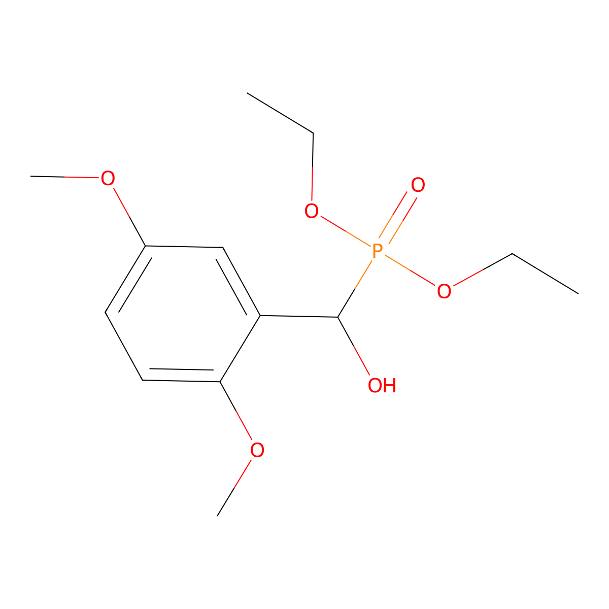Diethoxyphosphoryl-(2,5-dimethoxyphenyl)methanol molecular structure, CAS 430471-09-3